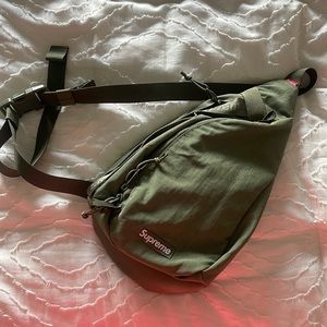 Supreme olive green Fanny pack